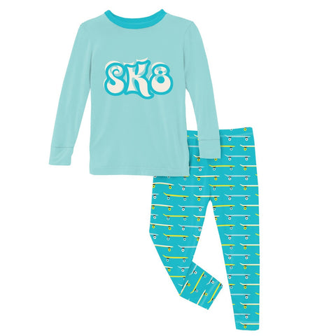 Kickee Pants - Long Sleeve Graphic Pajama - Confetti Skateboard