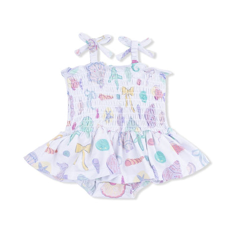 Angel Dear - Smocked Ruffle Bubble w/ Skirt - Beach Days