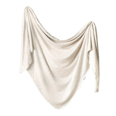 Copper Pearl - Knit Swaddle Blanket - Oat