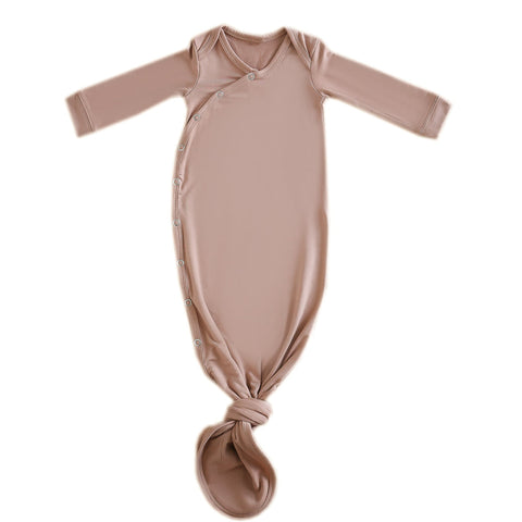 Copper Pearl - Knit Knotted Gown - Pecan
