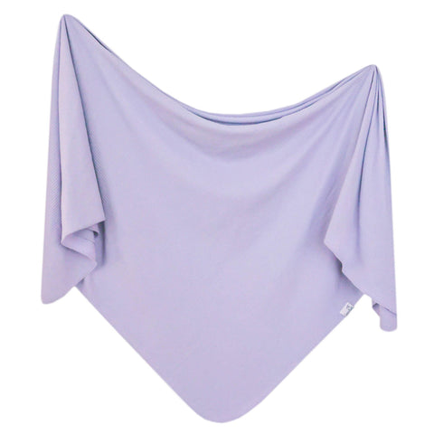 Copper Pearl - Rib Knit Swaddle Blanket - Periwinkle
