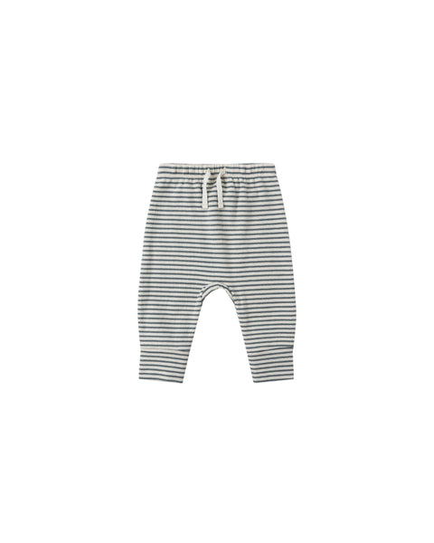 Quincy Mae - Drawstring Pant - Ocean Micro Stripe