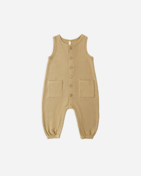 Quincy Mae - Waffle Jumpsuit - Honey