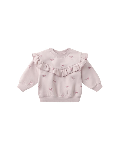 Quincy Mae - Ruffle Fleece Sweatshirt - Bows