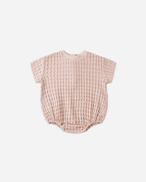 Quincy Mae - Relaxed Bubble Romper - Blush