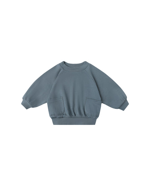 Quincy Mae - Pocket Sweatshirt - Ocean