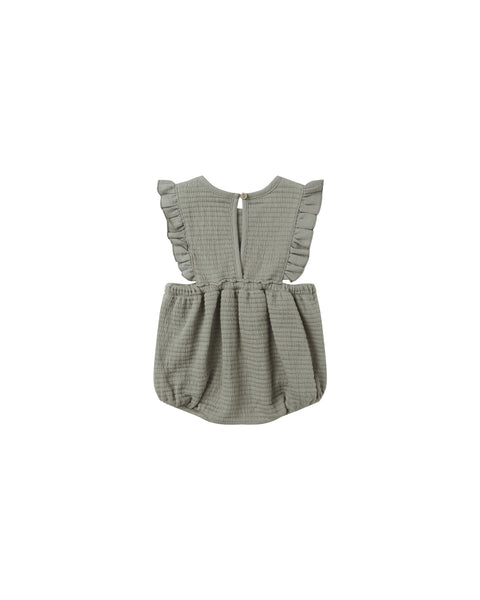 Quincy Mae - Ruffle Bubble Romper - Forest