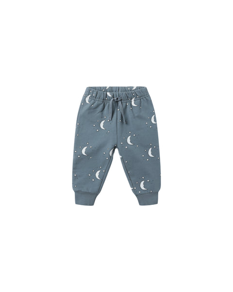 Quincy Mae - Relaxed Fleece Sweatpant - Silver Moons