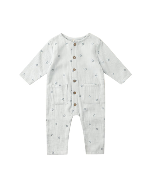 Quincy Mae - Pocketed Woven Jumpsuit - Twinkle