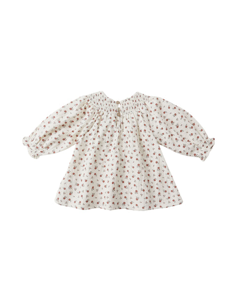 Quincy Mae - V Smocked Dress - Winter Ditsy