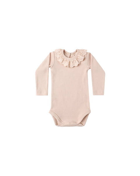 Quincy Mae - Ruffle Collar Bodysuit - Antique