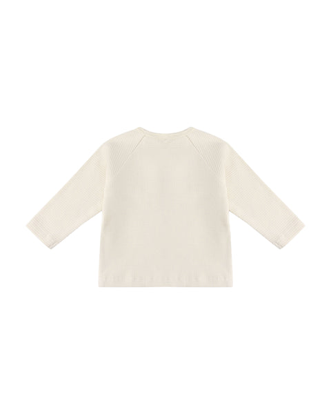 Quincy Mae - Henley Knit Top - Natural