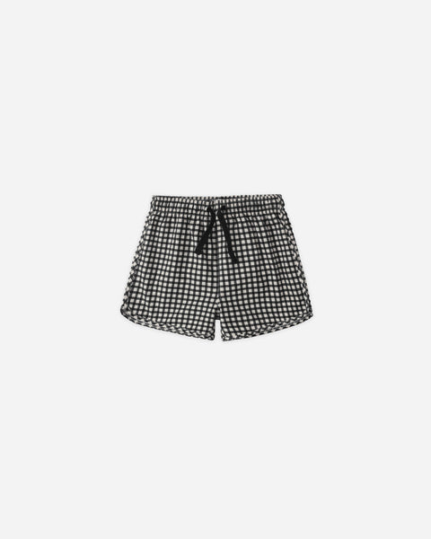 Rylee & Cru - Swim Trunk - Black Gingham