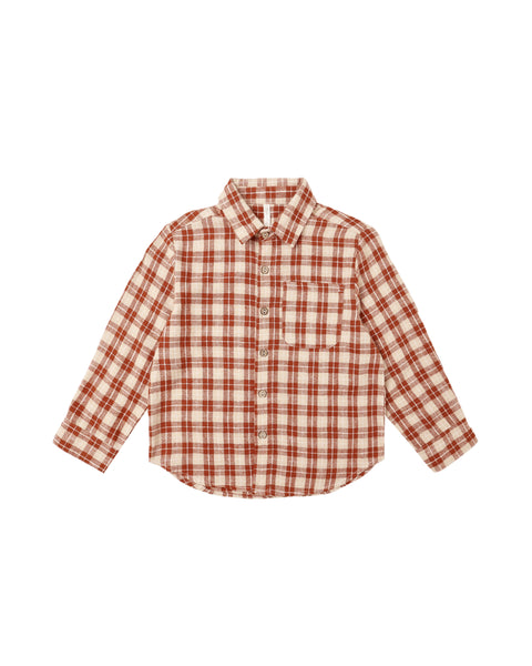 Rylee & Cru - Collared Long Sleeve Shirt - Red Plaid