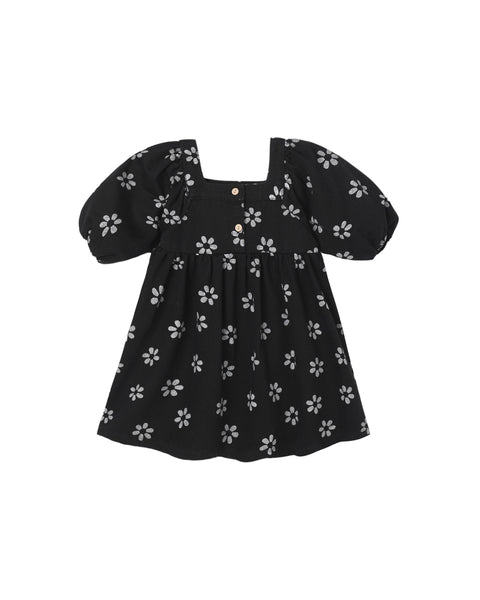 Rylee + Cru - Gretta Babydoll Dress - Black Ditsy