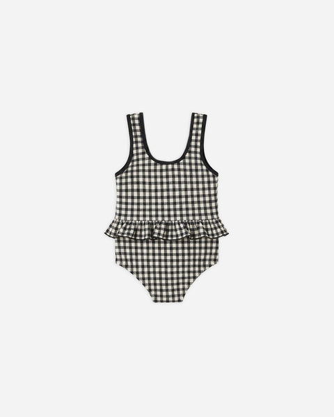 Rylee & Cru - Skirted One-Piece - Black Gingham