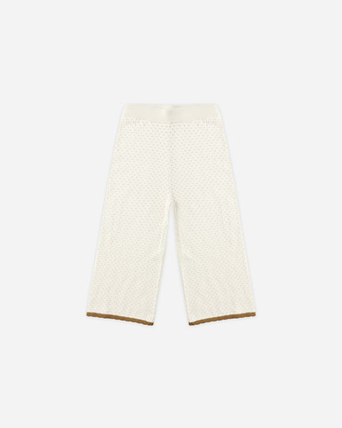 Rylee + Cru - Pointelle Knit Pant - Natural