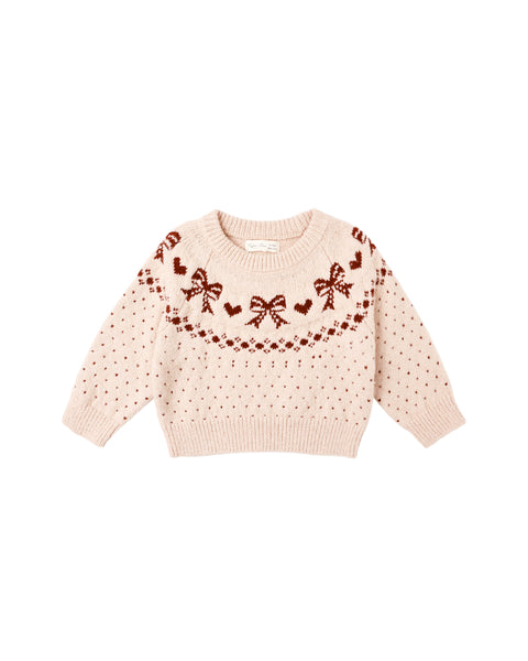 Rylee & Cru - Fair Isle Sweater - Bows