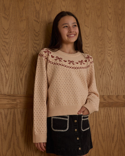 Rylee & Cru - Fair Isle Sweater - Bows