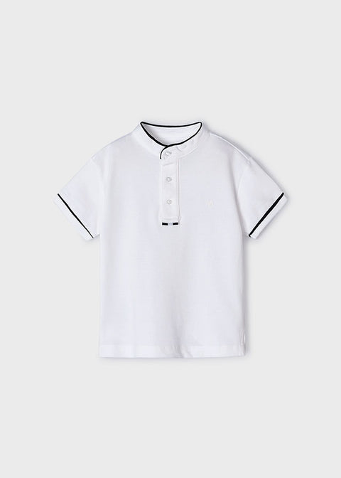 Mayoral - Short Sleeve Polo Mao Neck - White