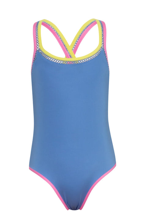 Crossed One-Piece Swimsuit - Orchid