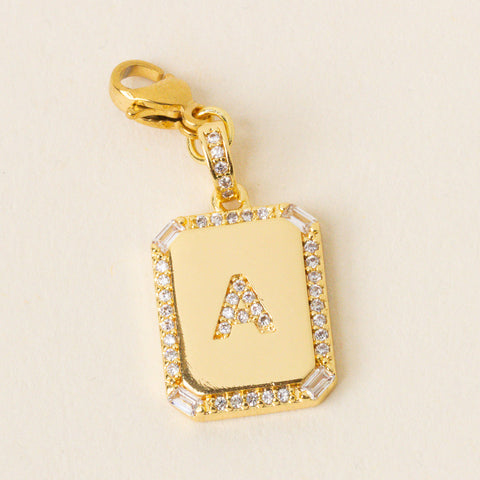 Jewelry Charm Initial Letter Gold
