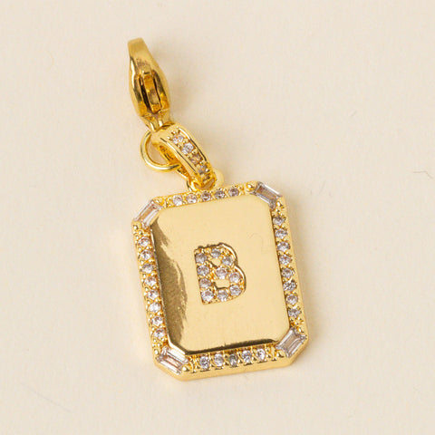 Jewelry Charm Initial Letter Gold