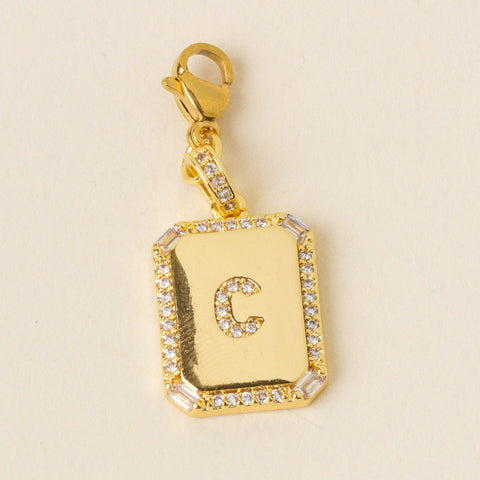 Jewelry Charm Initial Letter Gold