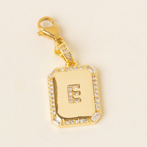 Jewelry Charm Initial Letter Gold