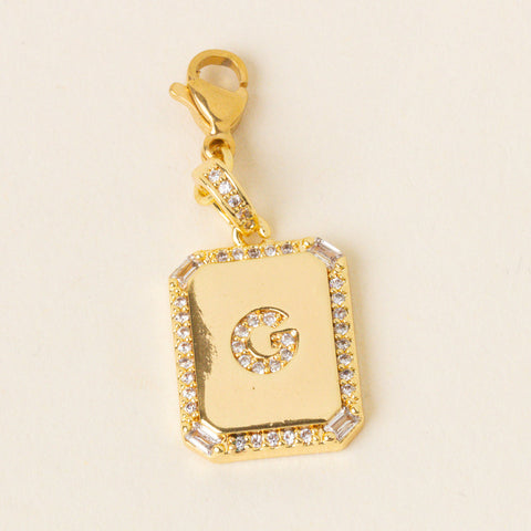 Jewelry Charm Initial Letter Gold