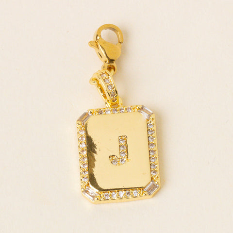 Jewelry Charm Initial Letter Gold