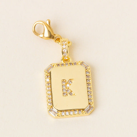 Jewelry Charm Initial Letter Gold