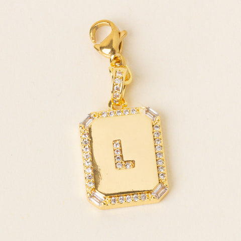 Jewelry Charm Initial Letter Gold