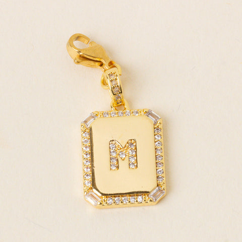 Jewelry Charm Initial Letter Gold