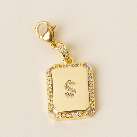 Jewelry Charm Initial Letter Gold