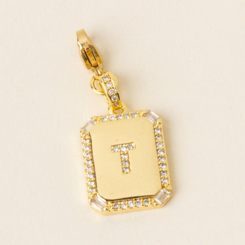 Jewelry Charm Initial Letter Gold
