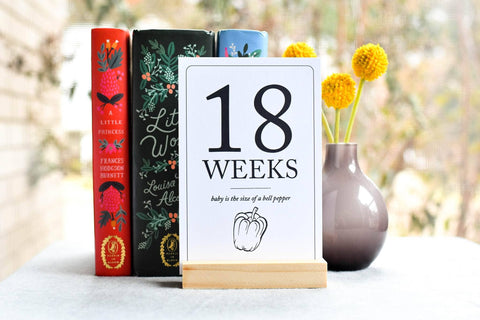 Pregnancy Milestone Cards, Baby Announcement & Reveal