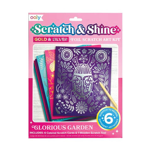 Ooly - Scratch & Shine Scratch Cards - Glorious Garden