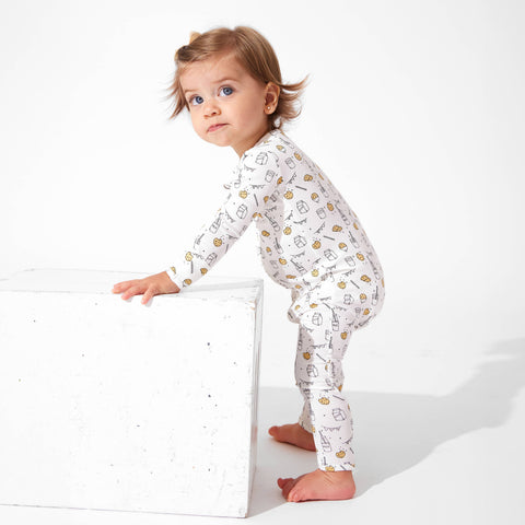 Bellabu Bear - Convertible Footie - Milk and Cookies