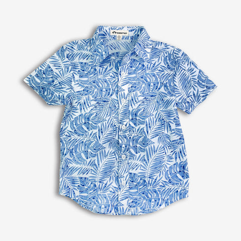 Appaman - Day Party Shirt - Blue Palms
