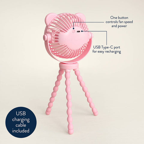 Itzy Ritzy - Itzy Breeze 3-Speed Stroller Fan™ - Pink