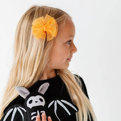 Baby Bling - 2PK Tulle Baby FAB Clips - Orange Moon