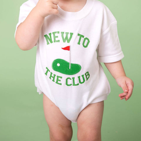 Sweet Wink - Short Sleeve Romper - New To The Club Patch