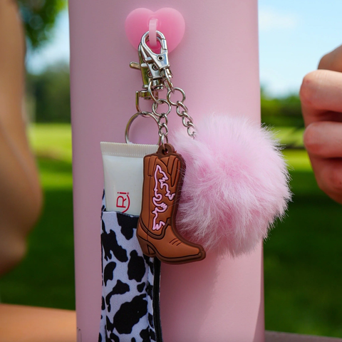 Tumbler Charm w/ Chapstick Holder - Cow Girl Bundle