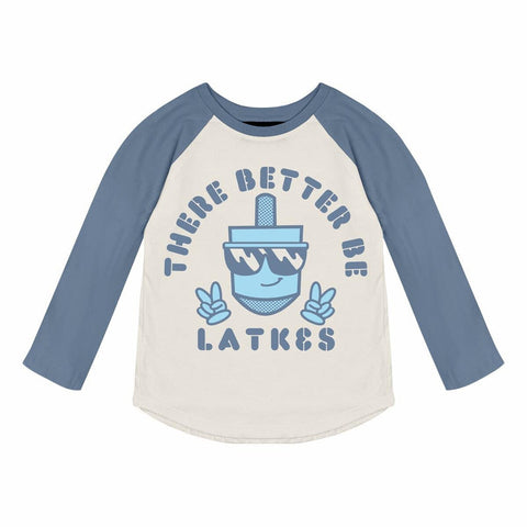 Tiny Whales  - Long Sleeve Raglan - Better Be Latkes
