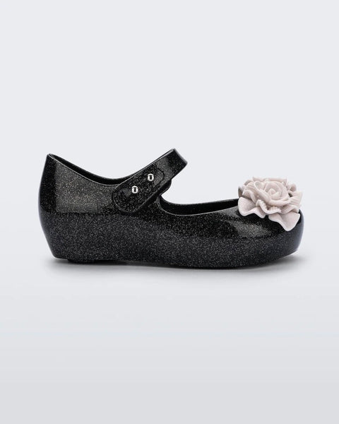 Mini Melissa - Ultragirl Flats - Black Garden