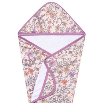 Copper Pearl - Premium Baby Knit Hooded Towel - Flora