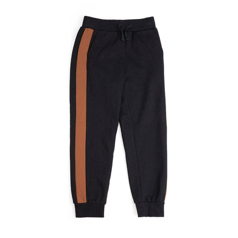 Sweet Wink - Striped Jogger - Black & Orange