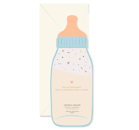 Baby Bottle Greeting Card