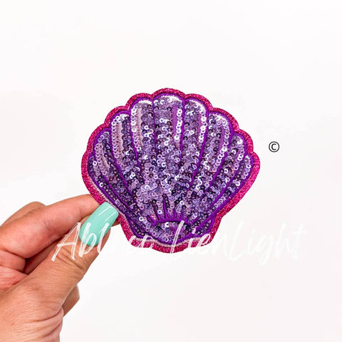 Iron on Patch - Seashells Summer Sequin